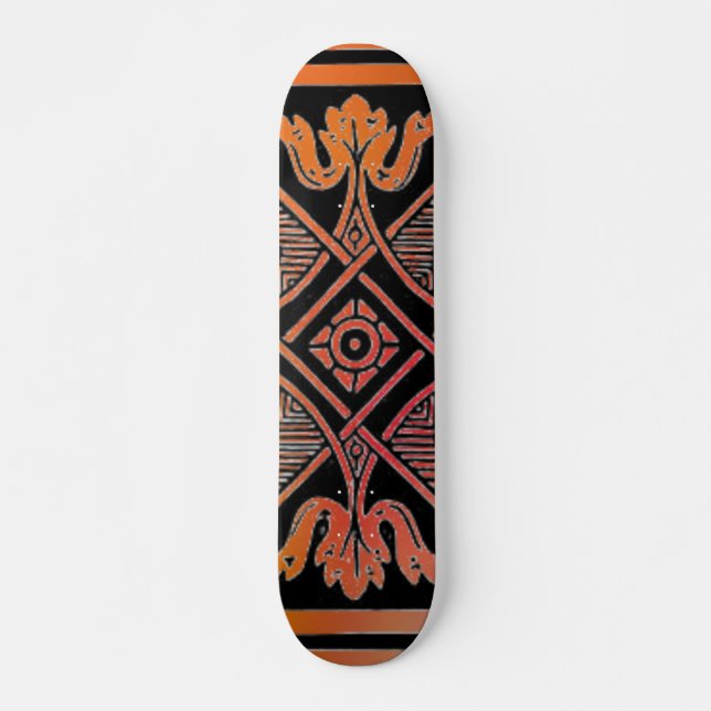 Skateboard de diseño floral (Anverso )