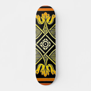 Skateboard de diseño floral