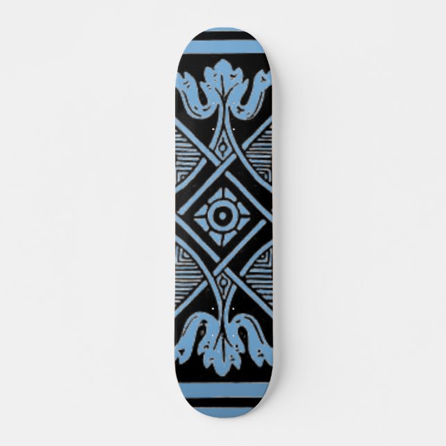 Skateboard de diseño floral (Anverso )