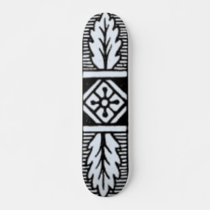 Skateboard de diseño floral
