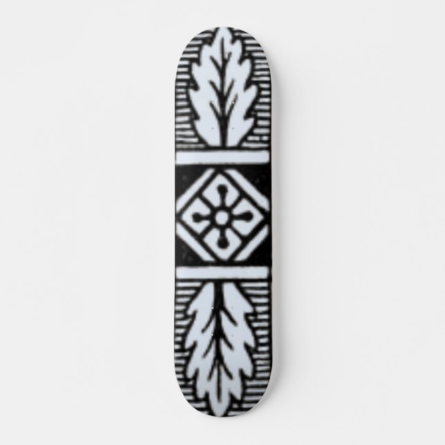 Skateboard de diseño floral (Anverso )