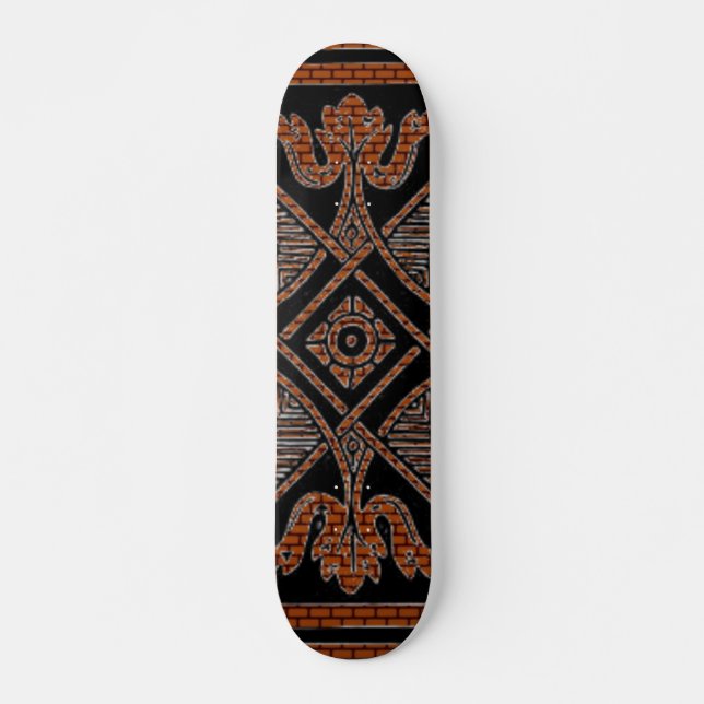 Skateboard de diseño floral (Anverso )