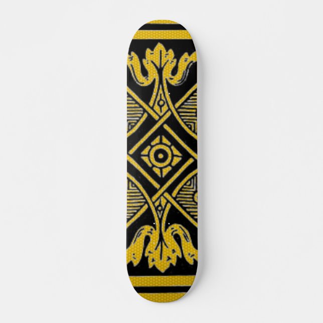 Skateboard de diseño floral (Anverso )