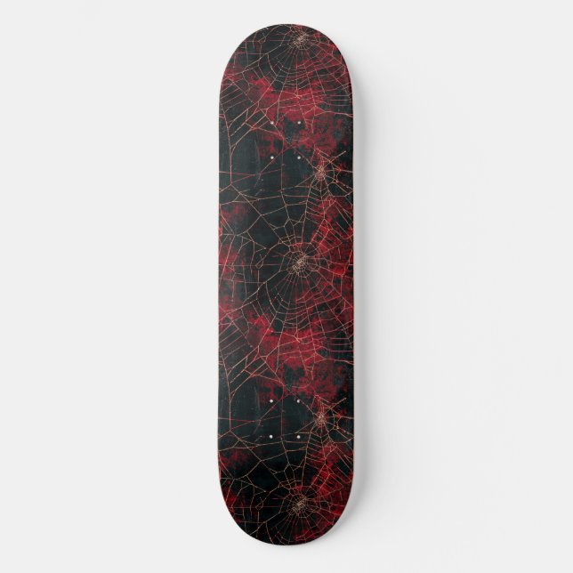 Skateboard de diseño web Guay Black and Red Spider (Anverso)