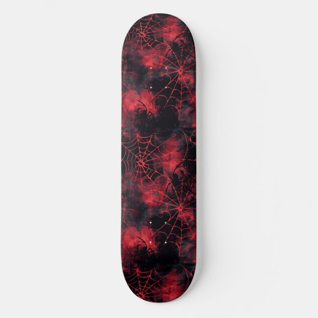 Skateboard de diseño web Guay Black and Red Spider (Anverso)