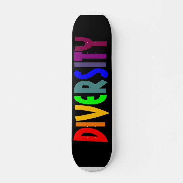 Skateboard de diversidad (negro) (Anverso )