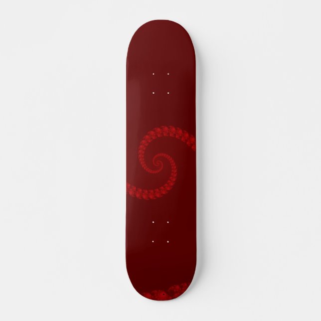 Skateboard de doble espiral roja profunda (Anverso )