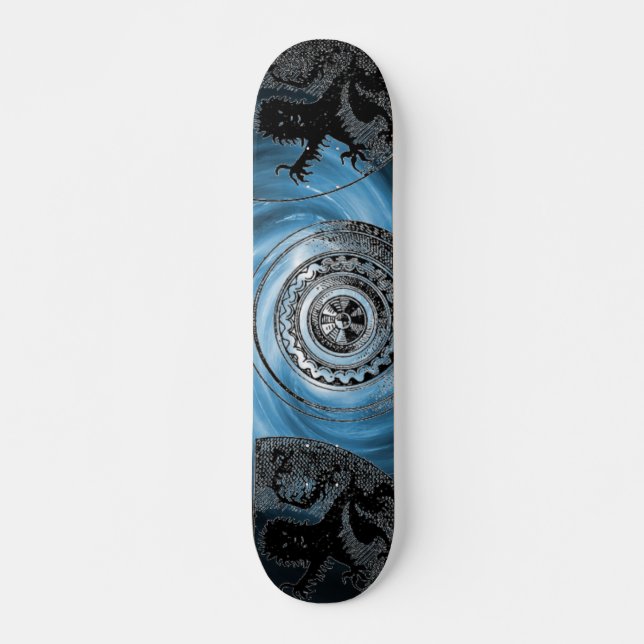 Skateboard de escudos medievales (Anverso )