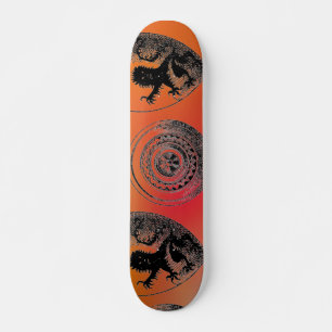 Skateboard de escudos medievales
