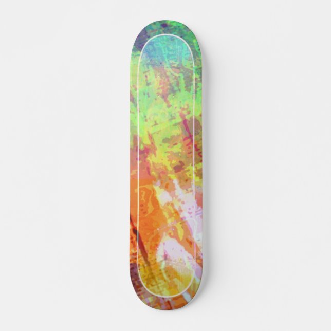 Skateboard de estilo grunge de color (Anverso )