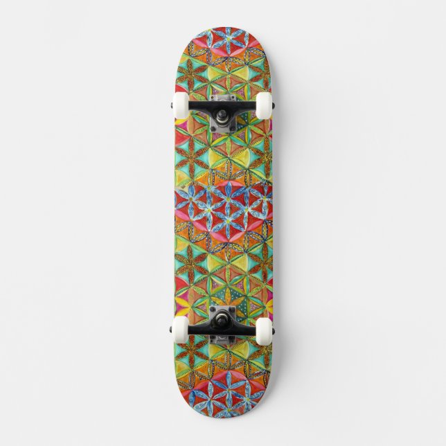 Skateboard de estrellas pintadas (Anverso)