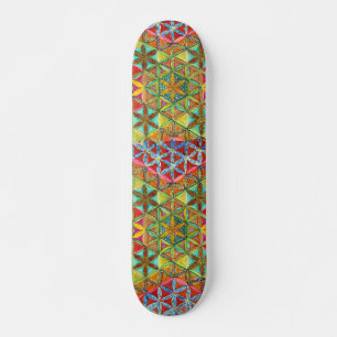 Skateboard de estrellas pintadas