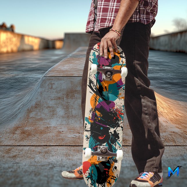 Skateboard de expresiones abstractas - Arte de sal (Subido por el creador)
