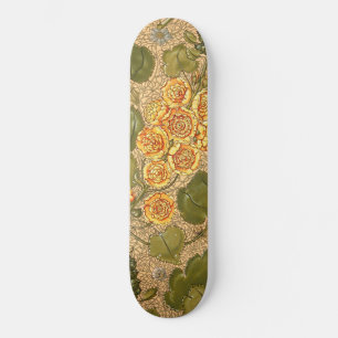 Skateboard de flores amarillas antiguas