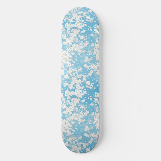 Skateboard de flores de cerezo japonés (Anverso)