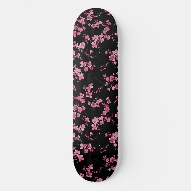 Skateboard de flores de cerezo japonés (Anverso)