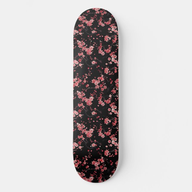 Skateboard de flores de cerezo japonés (Anverso)