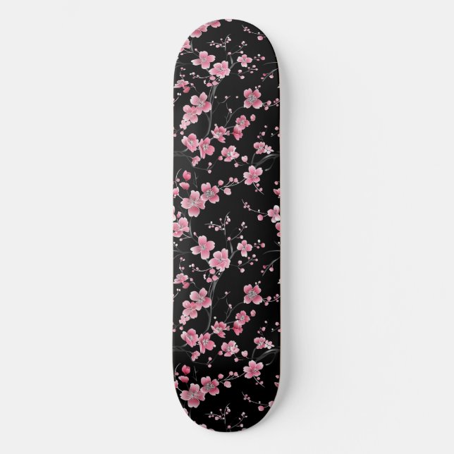 Skateboard de flores de cerezo japonés (Anverso)