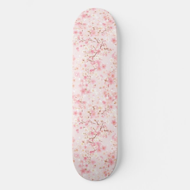 Skateboard de flores de cerezo japonés (Anverso)