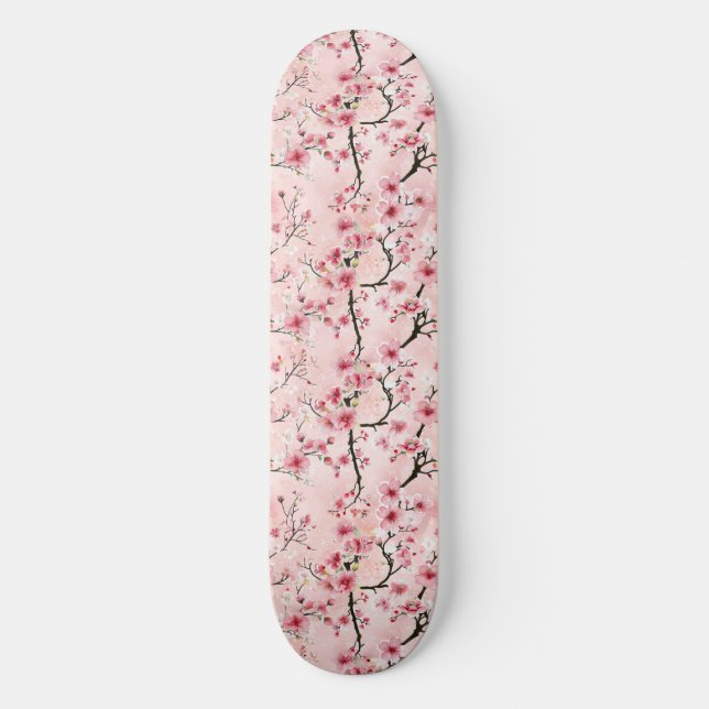 Skateboard de flores de cerezo japonés (Anverso)