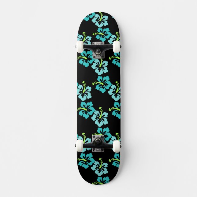 Skateboard de flores de Hawái (Anverso)