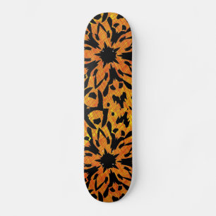 Skateboard de flores gráficas