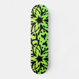 Skateboard de flores gráficas