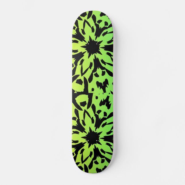 Skateboard de flores gráficas (Anverso)