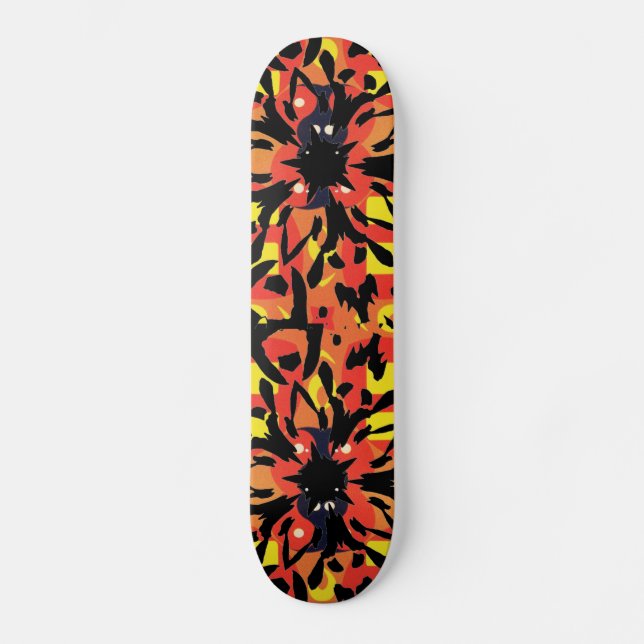 Skateboard de flores gráficas (Anverso)