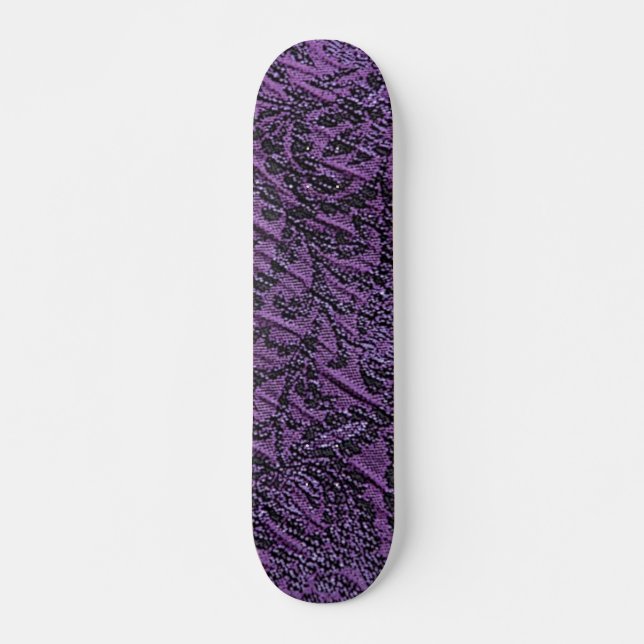 Skateboard de fondo púrpura (Anverso )