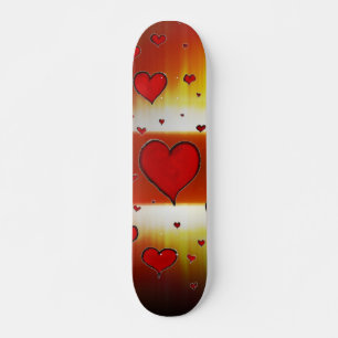 Skateboard de grupo de corazones