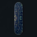Skateboard de guitarra floral<br><div class="desc">Flores Guitarra Skateboard MIGNED Pintura de Arte</div>