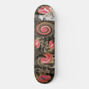 Skateboard de hongos rojos