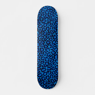 Skateboard de impresión Blue Leopard