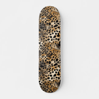Skateboard de impresión de piel de leopardo