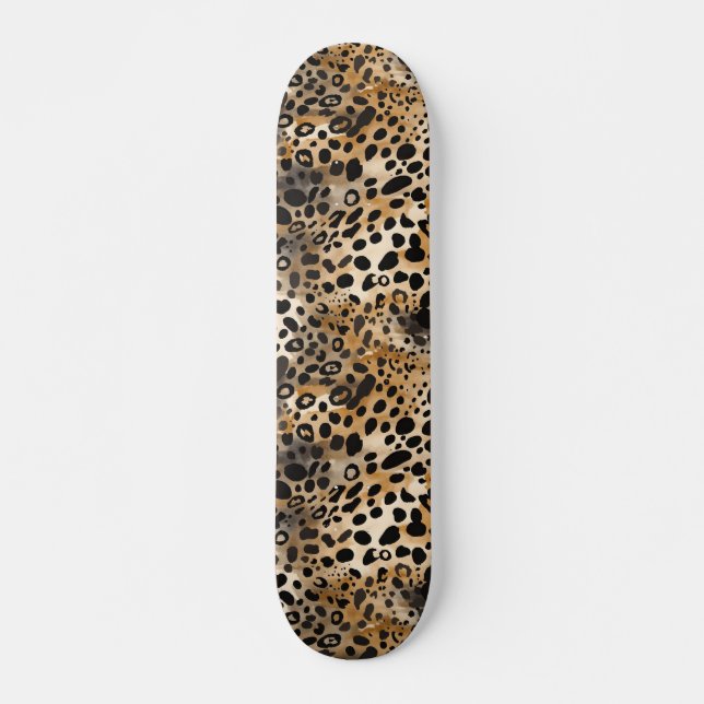 Skateboard de impresión de piel de leopardo (Anverso )