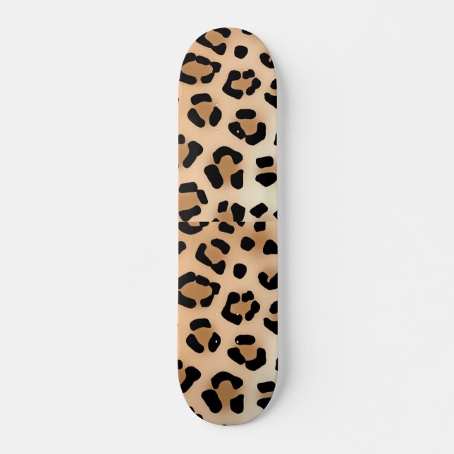 Skateboard de impresión Leopard (Anverso )