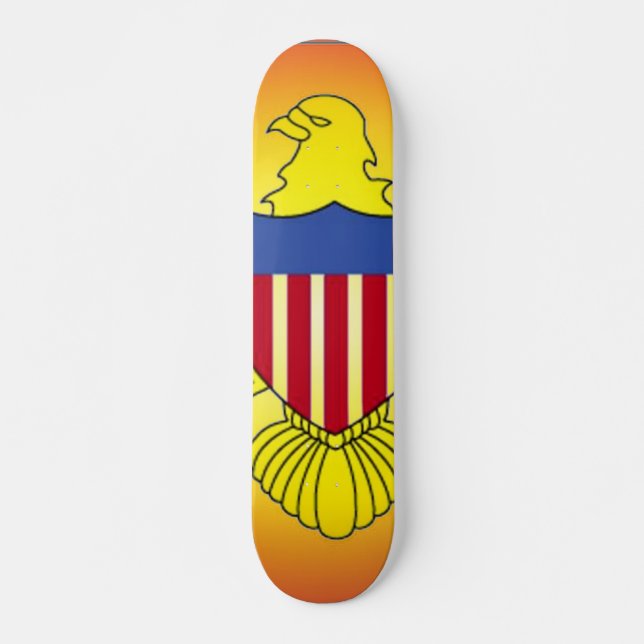 Skateboard de la Bandera de las Islas Vírgenes (Anverso )