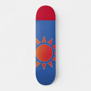 Skateboard de la bandera del Naranja Rojo de Taiwá