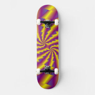 Skateboard de la espiral de primavera dorada