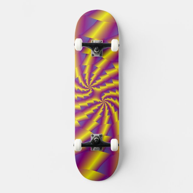 Skateboard de la espiral de primavera dorada (Anverso)