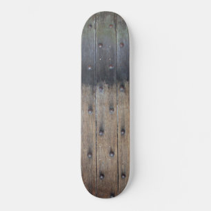 Skateboard de la puerta de madera de roble