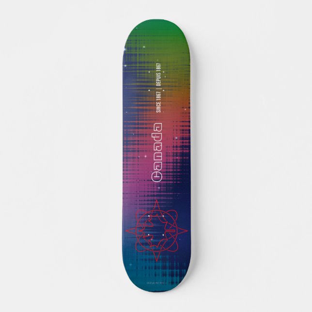 Skateboard de las luces del norte (Anverso )