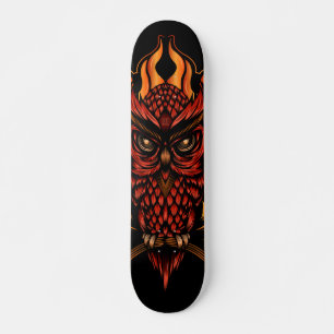Skateboard de Lechuza de Fuego