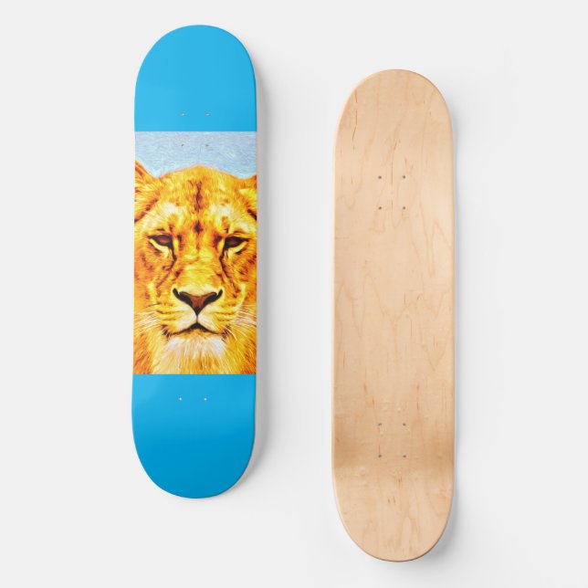 Skateboard de león (Anverso)