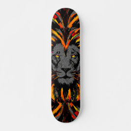 Skateboard de león | Naranja Ilustracion de cabeza