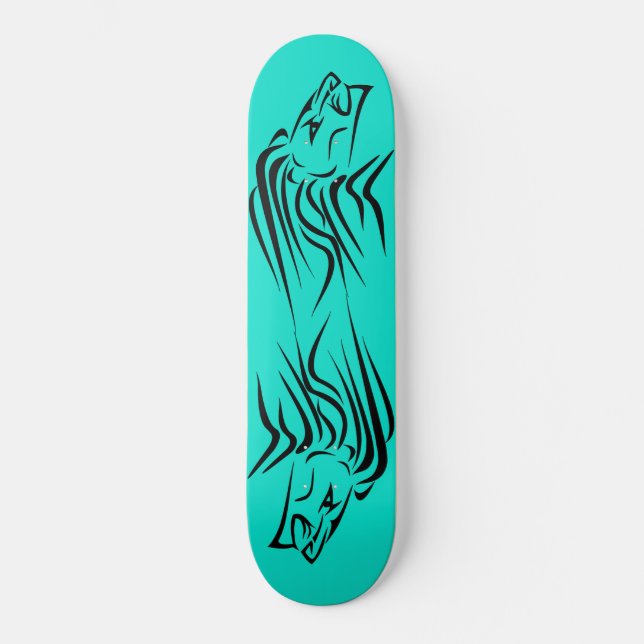 Skateboard de leones en funcionamiento - Colores P (Anverso)
