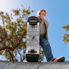 Skateboard de mapa de la ciudad de Houston