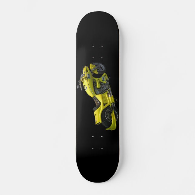 Skateboard de motocicleta amarilla (Anverso)