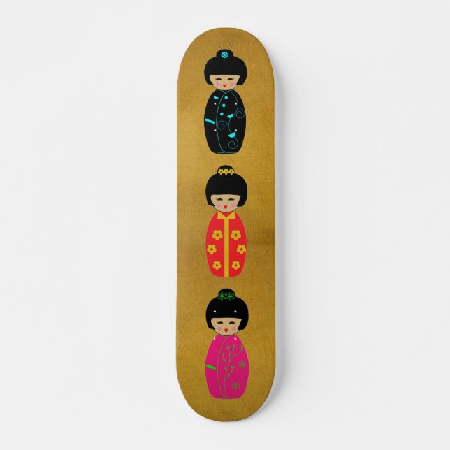 Skateboard de muñecas asiáticas (Anverso )